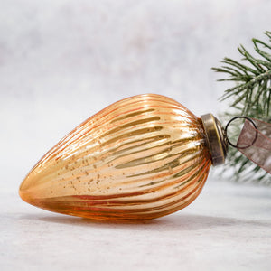 3" Honey Glass Pinecone