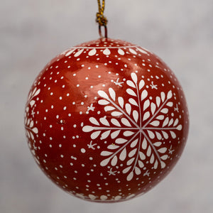 3" Rust Snowflake Christmas Bauble