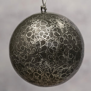 3" Slate Pebble Design Christmas Bauble