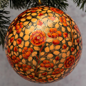 4" Peach Russian Christmas Bauble